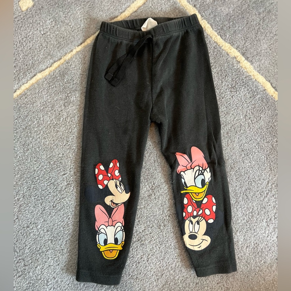 Zara Disney Black Minnie Mouse Leggings
